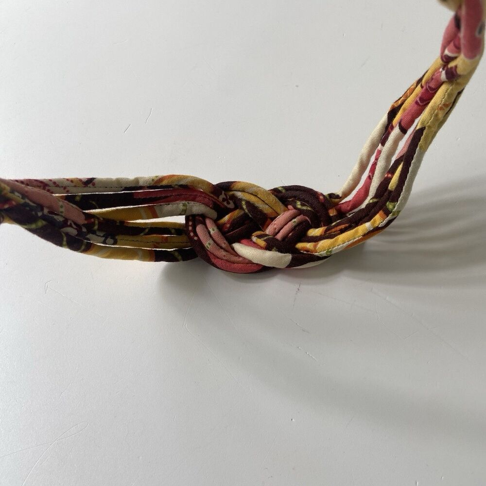 Vera Bradley Knotted Headband “Buttercup” Paisley Fabric Elastic Hair Band - Picture 2 of 3